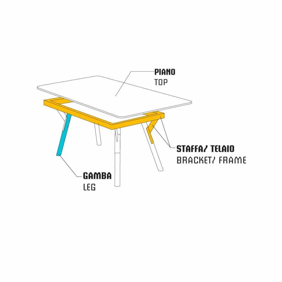 Varaschin Link tavolo da pranzo da giardino in legno di teak H 75 cm Viadurini