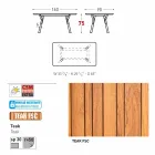 Varaschin Link tavolo da pranzo da giardino in legno di teak H 75 cm Viadurini