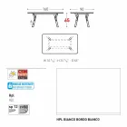 Varaschin Link tavolo da pranzo fisso da esterno o interno H 65 cm Viadurini