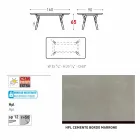 Varaschin Link tavolo da pranzo fisso da esterno o interno H 65 cm Viadurini