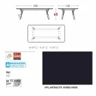 Varaschin Link tavolo da pranzo fisso da esterno o interno H 65 cm Viadurini