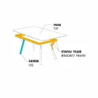 Varaschin Link tavolo da pranzo fisso da esterno o interno H 65 cm Viadurini