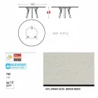 Varaschin Link tavolo tondo da esterno con gambe in teak, H 65cm Viadurini