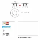 Varaschin Link tavolo tondo da esterno con gambe in teak, H 65cm Viadurini