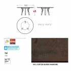 Varaschin Link tavolo tondo da esterno con gambe in teak, H 65cm Viadurini