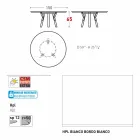 Varaschin Link tavolo tondo da esterno con gambe in teak, H 65cm Viadurini