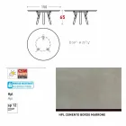 Varaschin Link tavolo tondo da esterno/interno design moderno, H 65 cm Viadurini