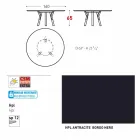 Varaschin Link tavolo tondo da esterno/interno design moderno, H 65 cm Viadurini