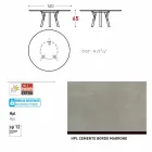 Varaschin Link tavolo tondo da esterno/interno design moderno, H 65 cm Viadurini