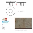 Varaschin Link tavolo tondo da esterno/interno design moderno, H 65 cm Viadurini