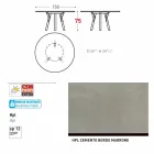 Varaschin Link tavolo tondo da giardino con gambe in teak, H 75cm Viadurini