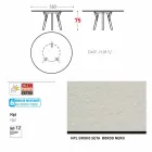 Varaschin Link tavolo tondo da giardino con gambe in teak, H 75cm Viadurini