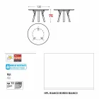 Varaschin Link tavolo tondo da giardino con gambe in teak, H 75cm Viadurini