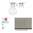 Varaschin Link tavolo tondo da giardino con gambe in teak, H 75cm Viadurini