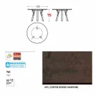 Varaschin Link tavolo tondo da giardino con gambe in teak, H 75cm Viadurini