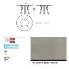 Varaschin Link tavolo tondo da giardino con gambe in teak, H 75cm Viadurini