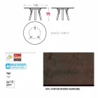 Varaschin Link tavolo tondo da giardino con gambe in teak, H 75cm Viadurini