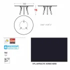 Varaschin Link tavolo tondo da giardino design moderno, H 75 cm Viadurini