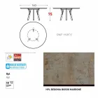 Varaschin Link tavolo tondo da giardino design moderno, H 75 cm Viadurini