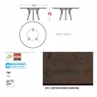 Varaschin Link tavolo tondo da giardino design moderno, H 75 cm Viadurini