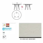 Varaschin Link tavolo tondo da giardino design moderno, H 75 cm Viadurini