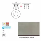 Varaschin Link tavolo tondo da giardino design moderno, H 75 cm Viadurini