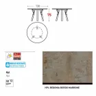 Varaschin Link tavolo tondo da giardino design moderno, H 75 cm Viadurini