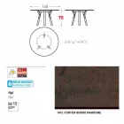 Varaschin Link tavolo tondo da giardino design moderno, H 75 cm Viadurini