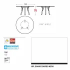 Varaschin Link tavolo tondo da giardino design moderno, H 75 cm Viadurini