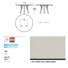 Varaschin Link tavolo tondo da giardino design moderno, H 75 cm Viadurini