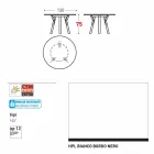 Varaschin Link tavolo tondo da giardino design moderno, H 75 cm Viadurini