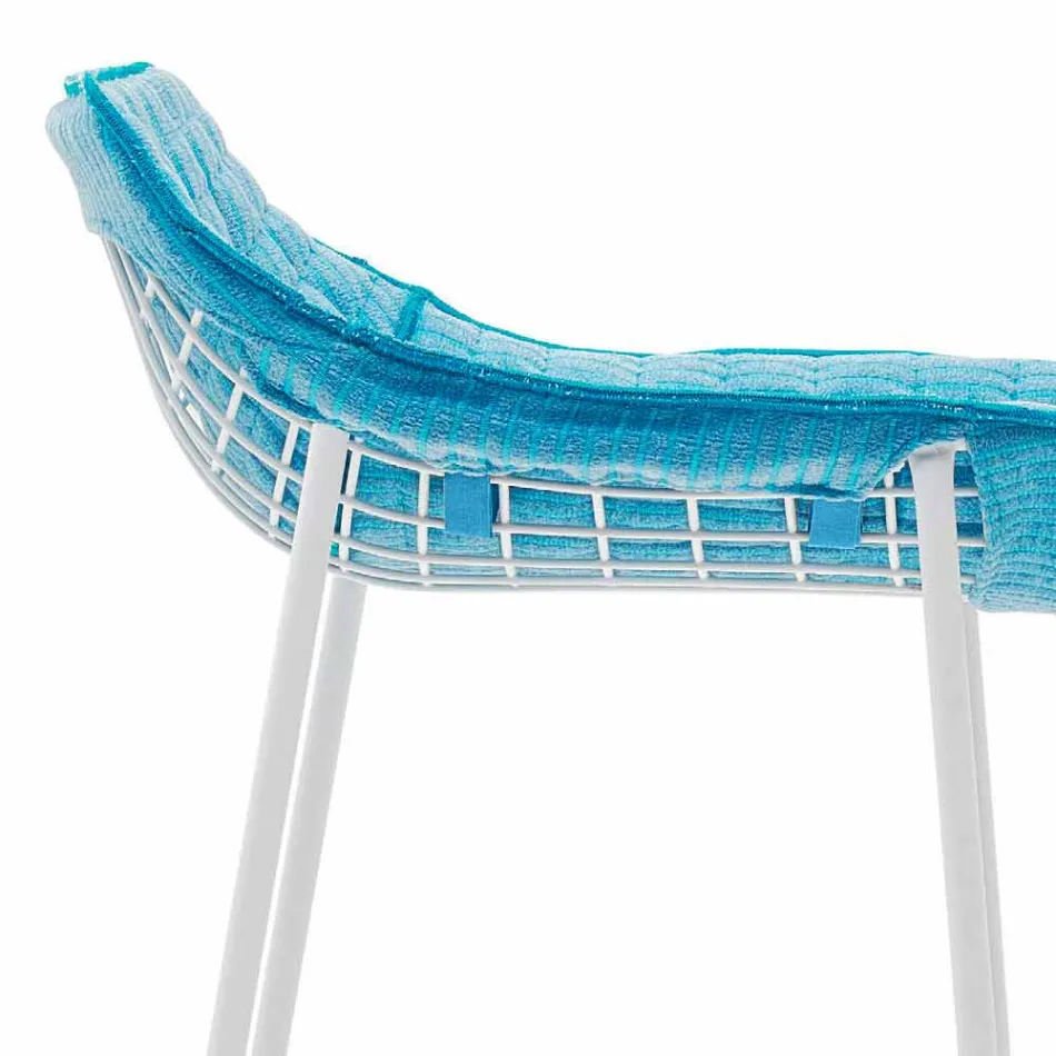 Varaschin Summer Set sgabello da esterno in acciaio e tessuto Viadurini