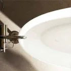 Vasca bagno ovale di design freestanding realizzata in Italia Albenga Viadurini