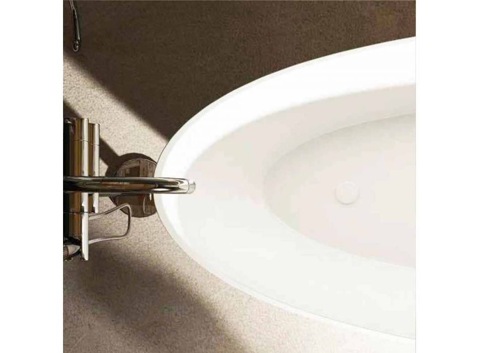 Vasca bagno ovale di design freestanding realizzata in Italia Albenga Viadurini