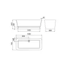 Vasca Bianca Freestanding inSolid Surface Made in Italy - Cleopatra Viadurini