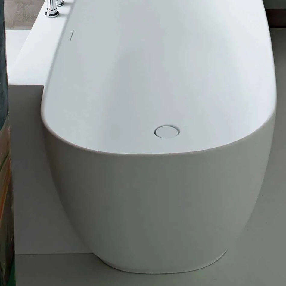 Vasca da Bagno Freestanding di Design Bianco Stile Moderno - Lipperiavas1 Viadurini