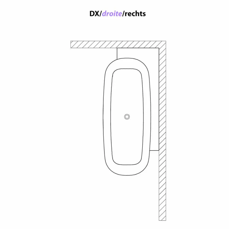 Vasca da Bagno Freestanding di Design Bianco Stile Moderno - Lipperiavas1 Viadurini