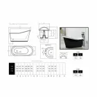 Vasca da bagno freestanding di design in ghisa verniciata Old Viadurini