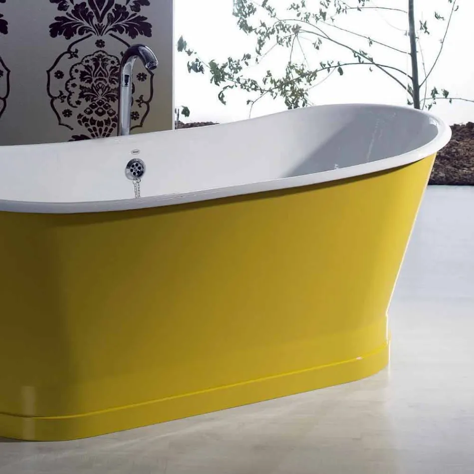 Vasca da bagno freestanding in ghisa colorata dal design moderno Betty Viadurini
