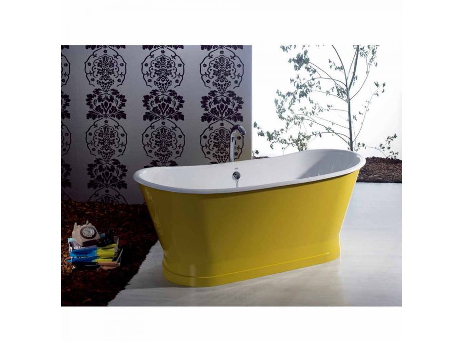 Vasca da bagno freestanding in ghisa colorata dal design moderno Betty Viadurini