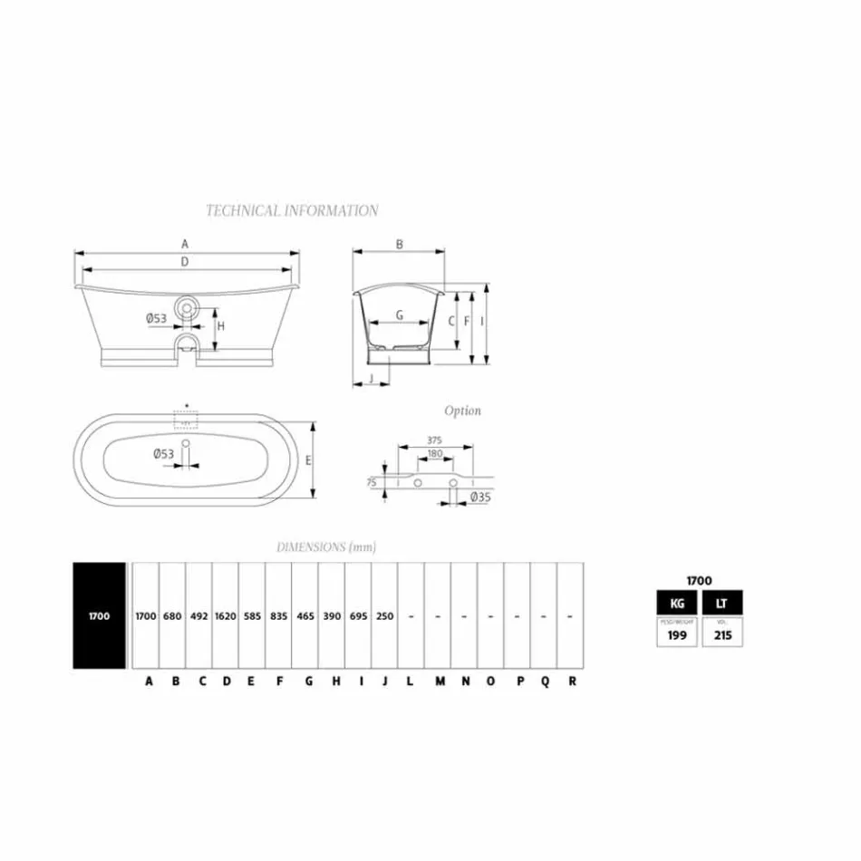 Vasca da bagno freestanding in ghisa colorata dal design moderno Betty Viadurini