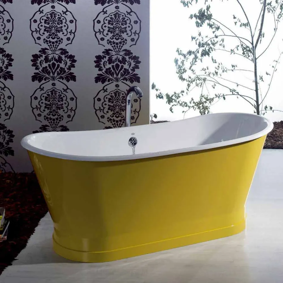 Vasca da bagno freestanding in ghisa colorata dal design moderno Betty Viadurini