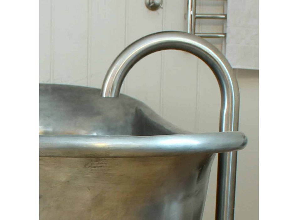 Vasca da bagno freestanding in rame con finitura in nickel Julia Viadurini