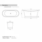 Vasca da bagno freestanding in rame con finitura in nickel Julia Viadurini