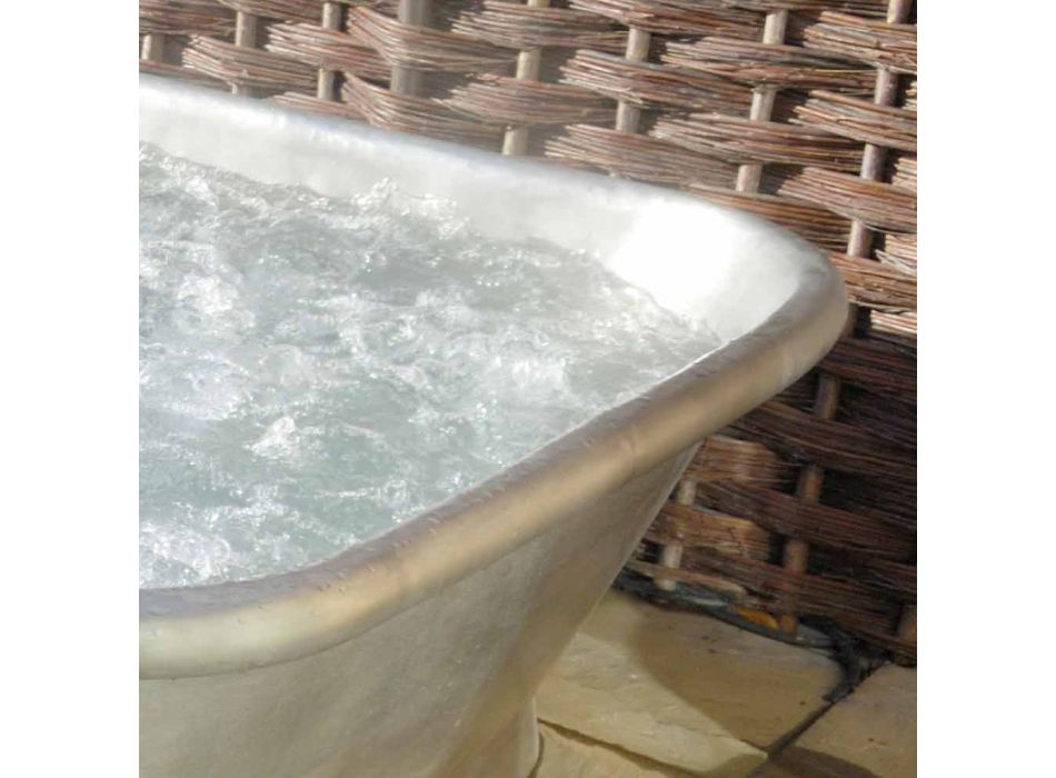 Vasca da bagno freestanding in rame rivestita in ferro bianco Annie Viadurini