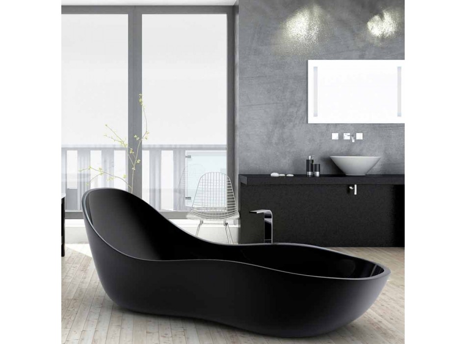 Vasca da bagno freestanding laccata, design moderno, Wave  Viadurini