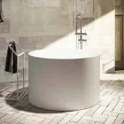 Vasca da bagno freestanding rotonda di design fatta in Italia Cremona Viadurini