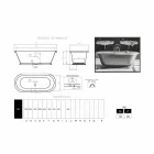 Vasca da bagno in ghisa di design con finitura lucida Pierce Viadurini