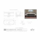 Vasca da bagno in ghisa smaltata e verniciata Ashley Viadurini