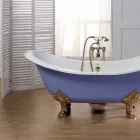 Vasca da bagno in ghisa smaltata e verniciata con piedini Lane Viadurini